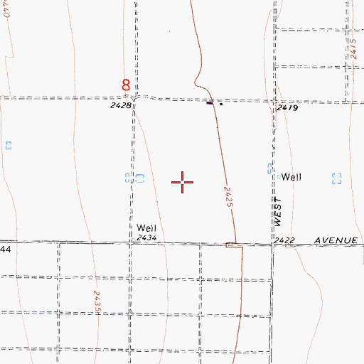 Topographic Map of Little Buttes Antique Airfield, CA