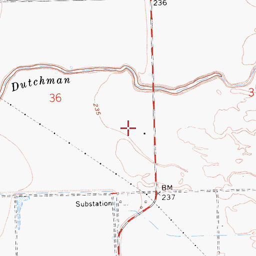 Topographic Map of Johnson Ranch Airport, CA