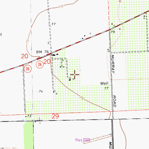 Topographic Map of Fowler's Airport, CA