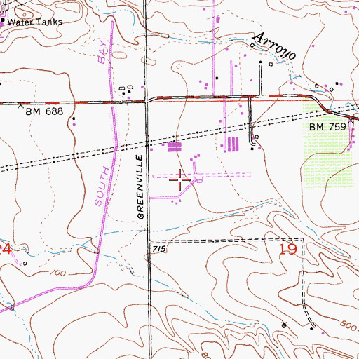 Topographic Map of Meadowlark Field, CA