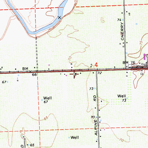 Topographic Map of Ferdun Ranch Airport, CA