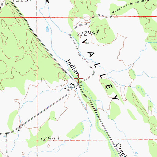Topographic Map of Indian Ranch Airport (historical), CA