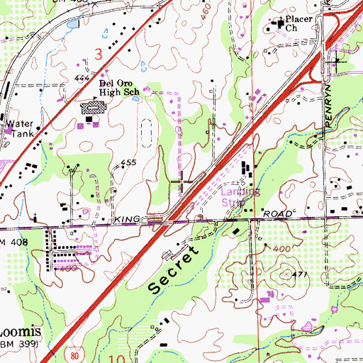 Topographic Map of Holsclaws Stol Strip Stolport, CA
