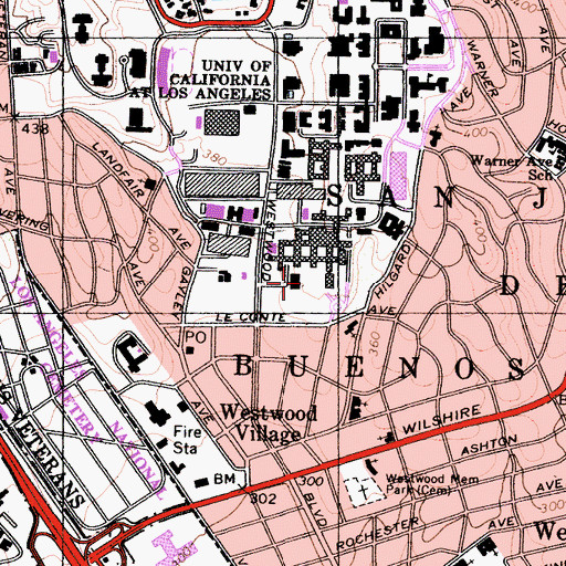 Topographic Map of UCLA Helistop, CA