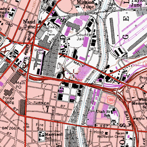 Topographic Map of Jay Stephen Hooper Memorial Heliport, CA