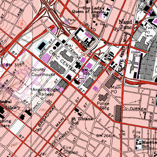Topographic Map of City Hall Heliport, CA