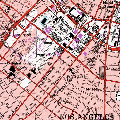 Topographic Map of District 07 Helistop, CA