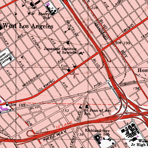 Topographic Map of Raleigh Enterprises Heliport, CA