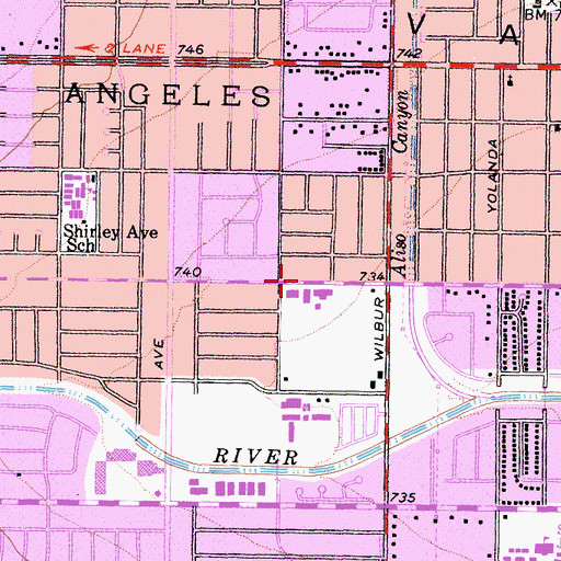 Topographic Map of West Valley Area Heliport, CA