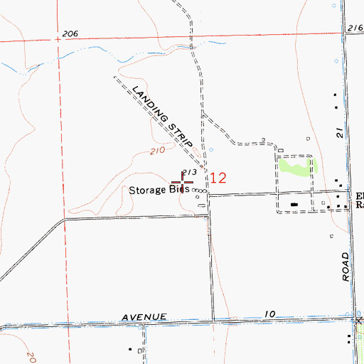 Topographic Map of El Peco Ranch Airport, CA