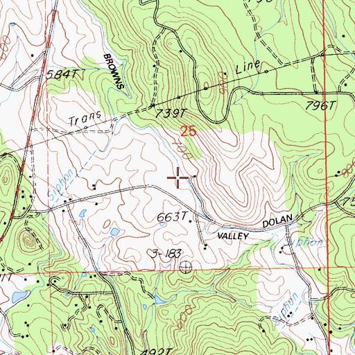 Topographic Map of Double Tree Farm Airport, CA