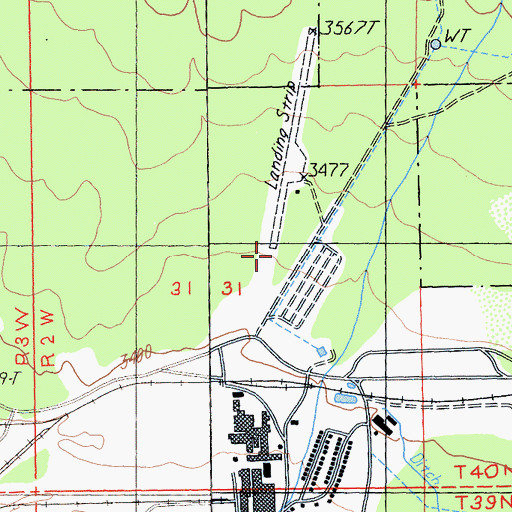 Topographic Map of Mc Cloud Airstrip (historical), CA