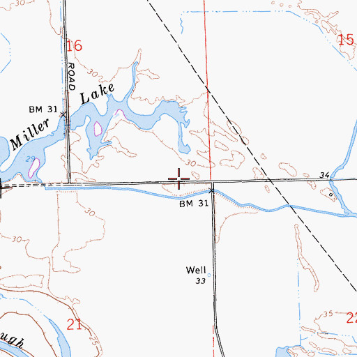Topographic Map of Mapes Ranch Airport, CA