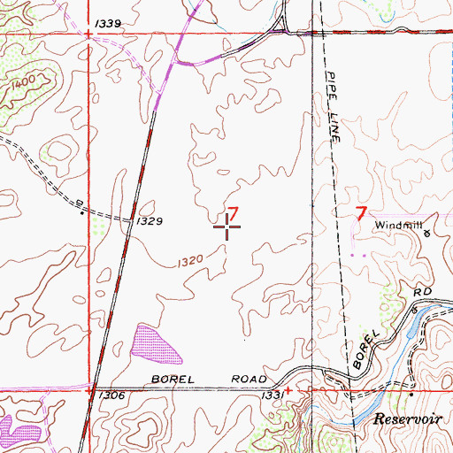 Topographic Map of French Valley Airport, CA