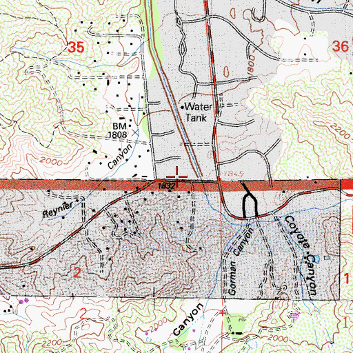 Topographic Map of Los Angeles County Fire Station Number 123 Heliport, CA