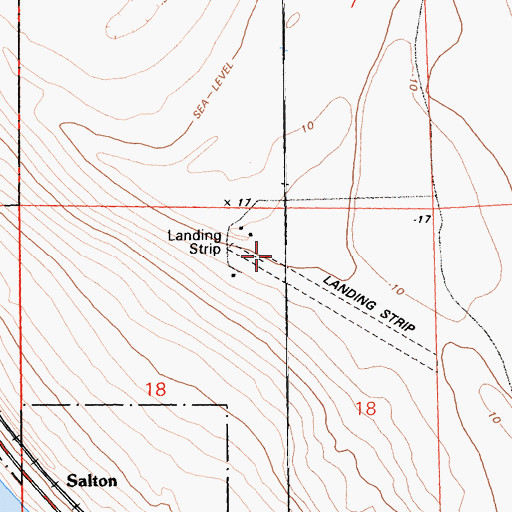 Topographic Map of Desert Air Sky Ranch, CA