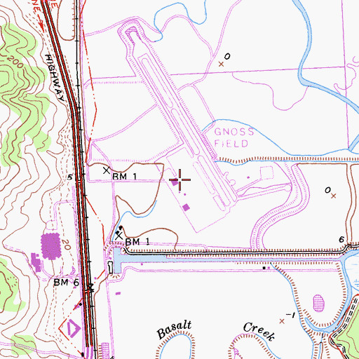 Topographic Map of Gnoss Field, CA