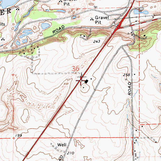 Topographic Map of Siller Bros Inc Airport (historical), CA