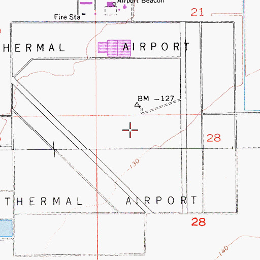 Topographic Map of Jacqueline Cochran Regional Airport, CA