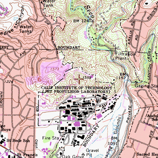 Topographic Map of Mesa Heliport, CA