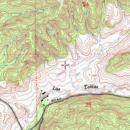 Topographic Map of Mac Gillivray Airport (historical), CA
