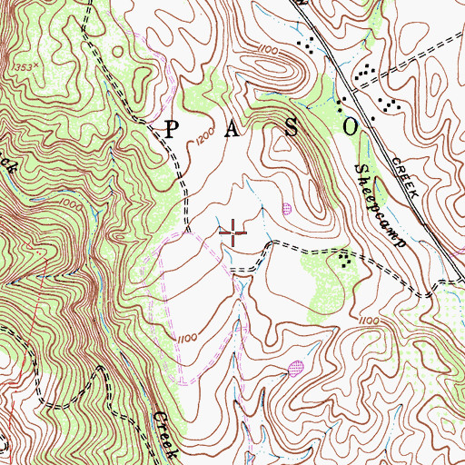 Topographic Map of Oak Country Ranch Airport, CA