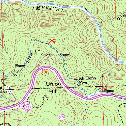 Topographic Map of Pacific Gas and Electric Company Camp 5 Heliport, CA