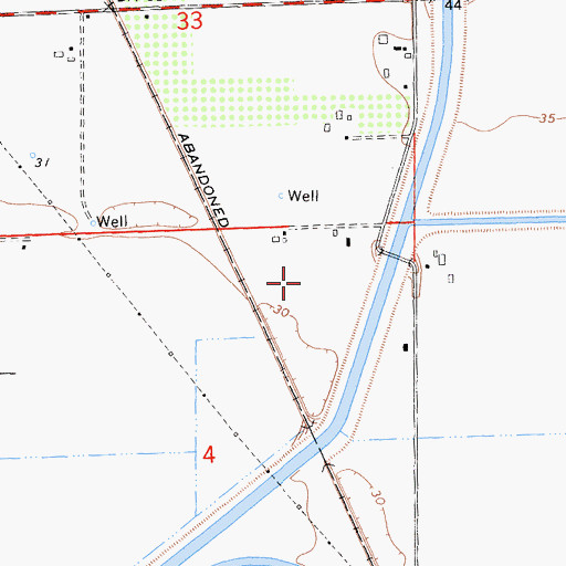 Topographic Map of James Brothers Airport, CA