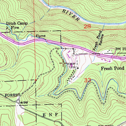 Topographic Map of Fresh Pond Heliport, CA