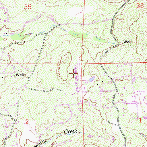 Topographic Map of Reider Ranch Airport, CA