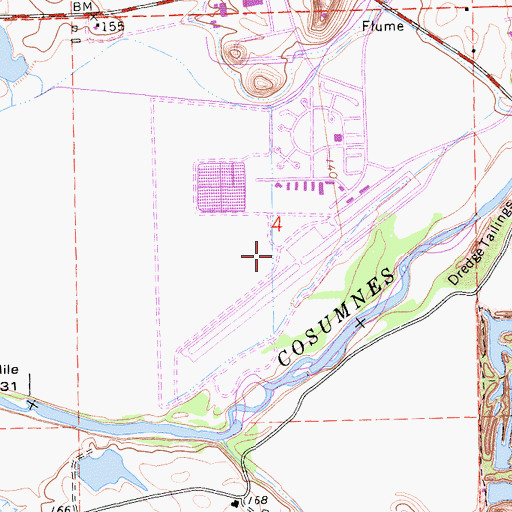 Topographic Map of Rancho Murieta Airport, CA