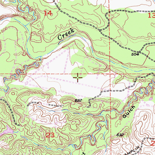 Topographic Map of Rancho Tehama Airport, CA
