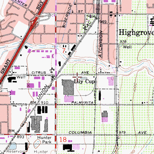 Topographic Map of Johnson Heliport, CA