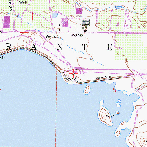 Topographic Map of Lake Mathews Airport (historical), CA