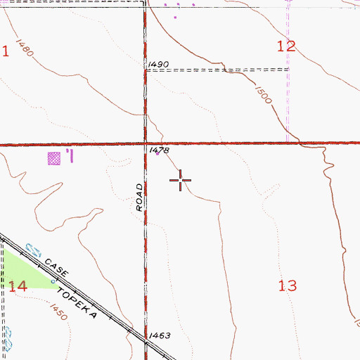 Topographic Map of SCE San Jacinto Valley Service Center Heliport, CA