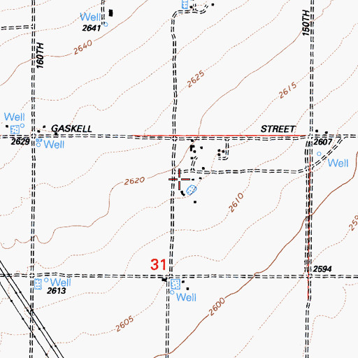 Topographic Map of Skyotee Ranch Airport, CA