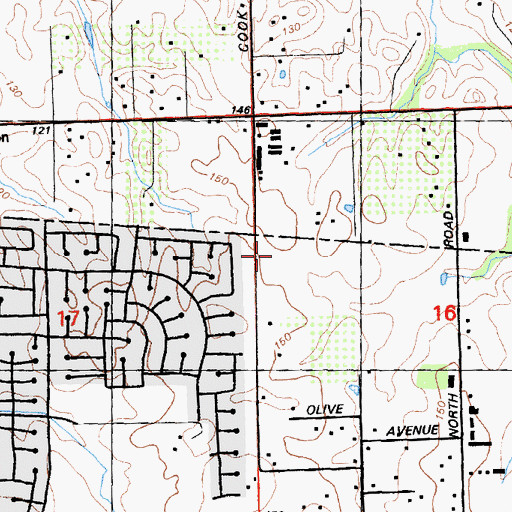 Topographic Map of Pruett Airport (historical), CA