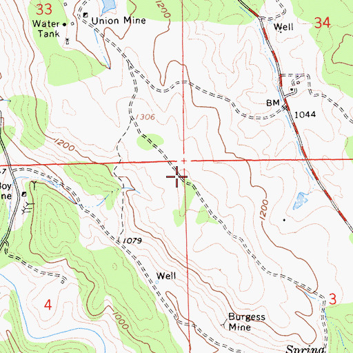 Topographic Map of Calaveras County Airport-Maury Rasmussen Field, CA