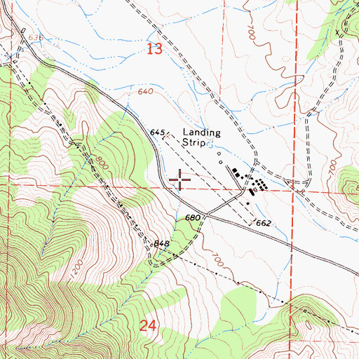 Topographic Map of Wonder Valley Airport (historical), CA