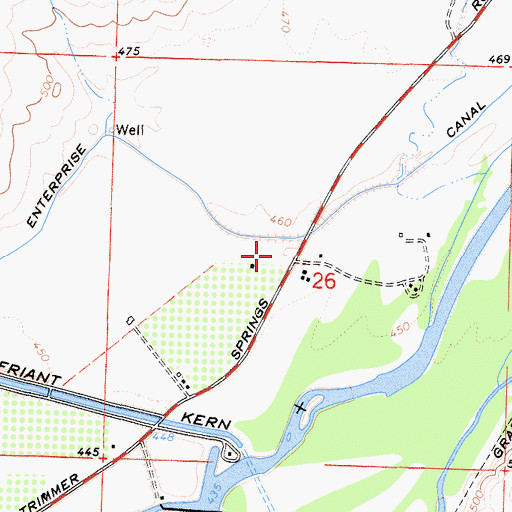 Topographic Map of Harris River Ranch Airport, CA