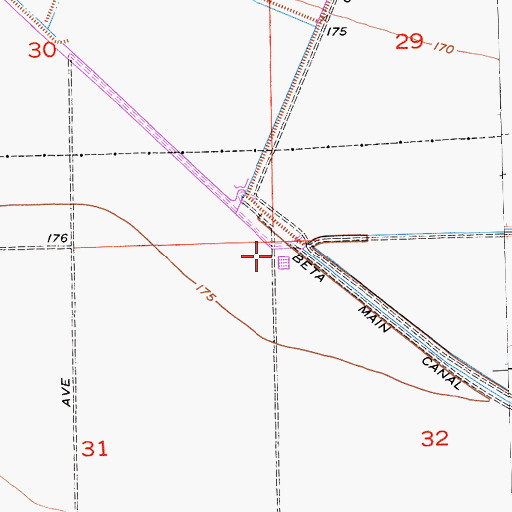 Topographic Map of San Joaquin Airport, CA