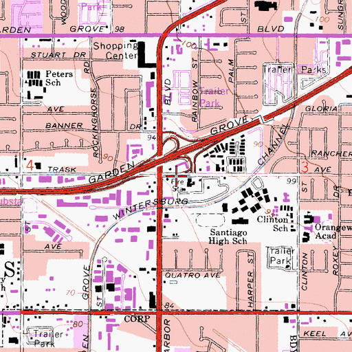 Topographic Map of Albalisa Dinner Playhouse Incorporated Heliport, CA