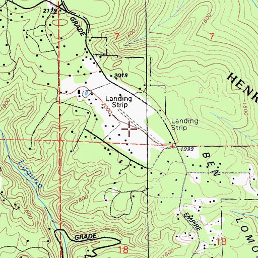 Topographic Map of Bonny Doon Airport, CA