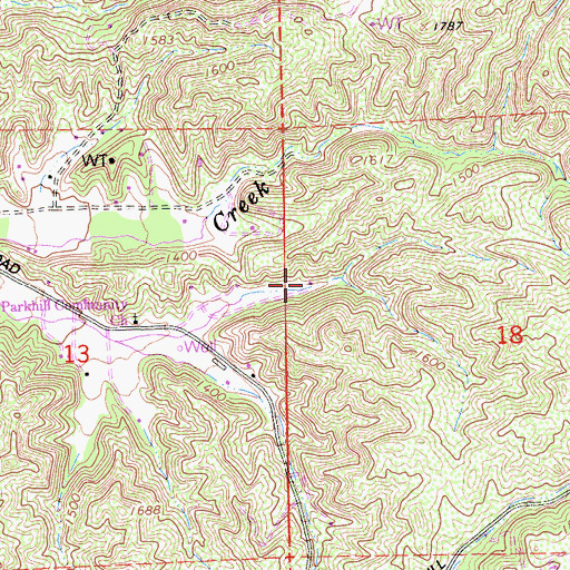 Topographic Map of Hart Ranch Airport, CA