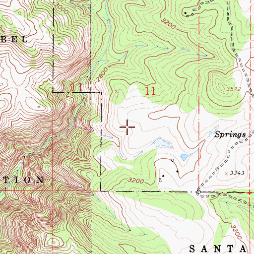 Topographic Map of Hoffman Private Airport, CA