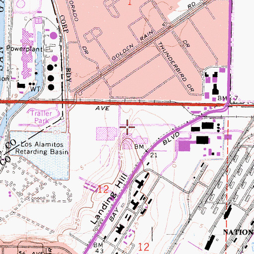 Topographic Map of Rockwell Facility Heliport, CA