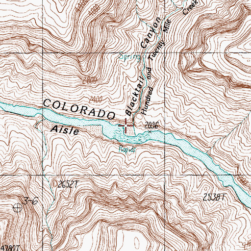Topographic Map of Blacktail Canyon, AZ