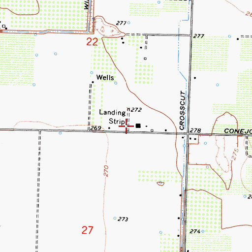 Topographic Map of Central Valley Aviation Inc Airport, CA
