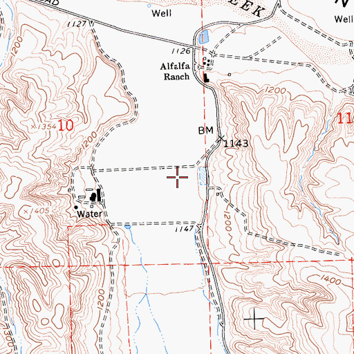 Topographic Map of Blech Ranch Airport, CA
