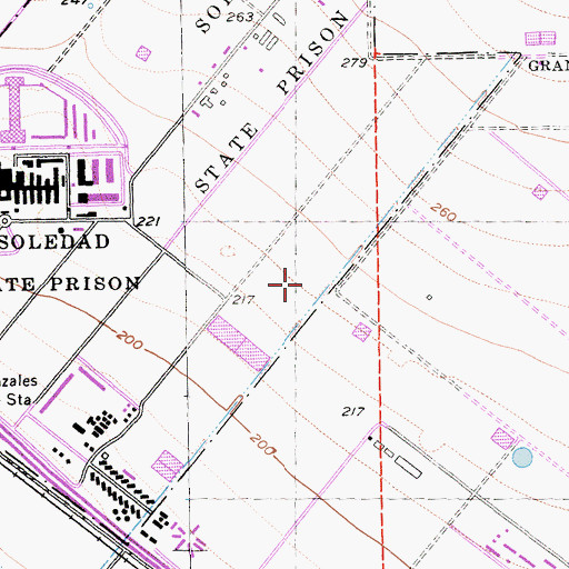 Topographic Map of Correctional Training Facility Heliport, CA